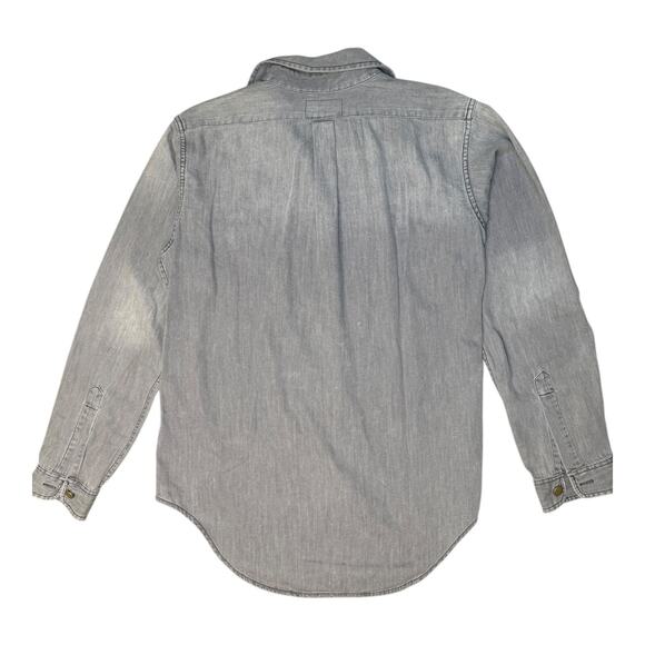 Current/Elliott The Prep School Gray Denim Button Up Shirt - Picture 2 of 2